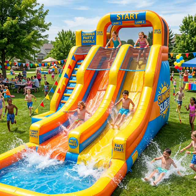 Dual Lane Racer Waterslide